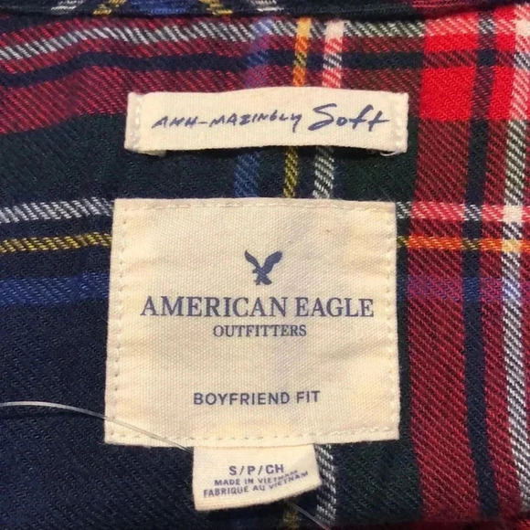 American Eagle Boyfriend Ann-Mazingly SOFT Flannel Shirt- NWOT - Picture 9 of 11